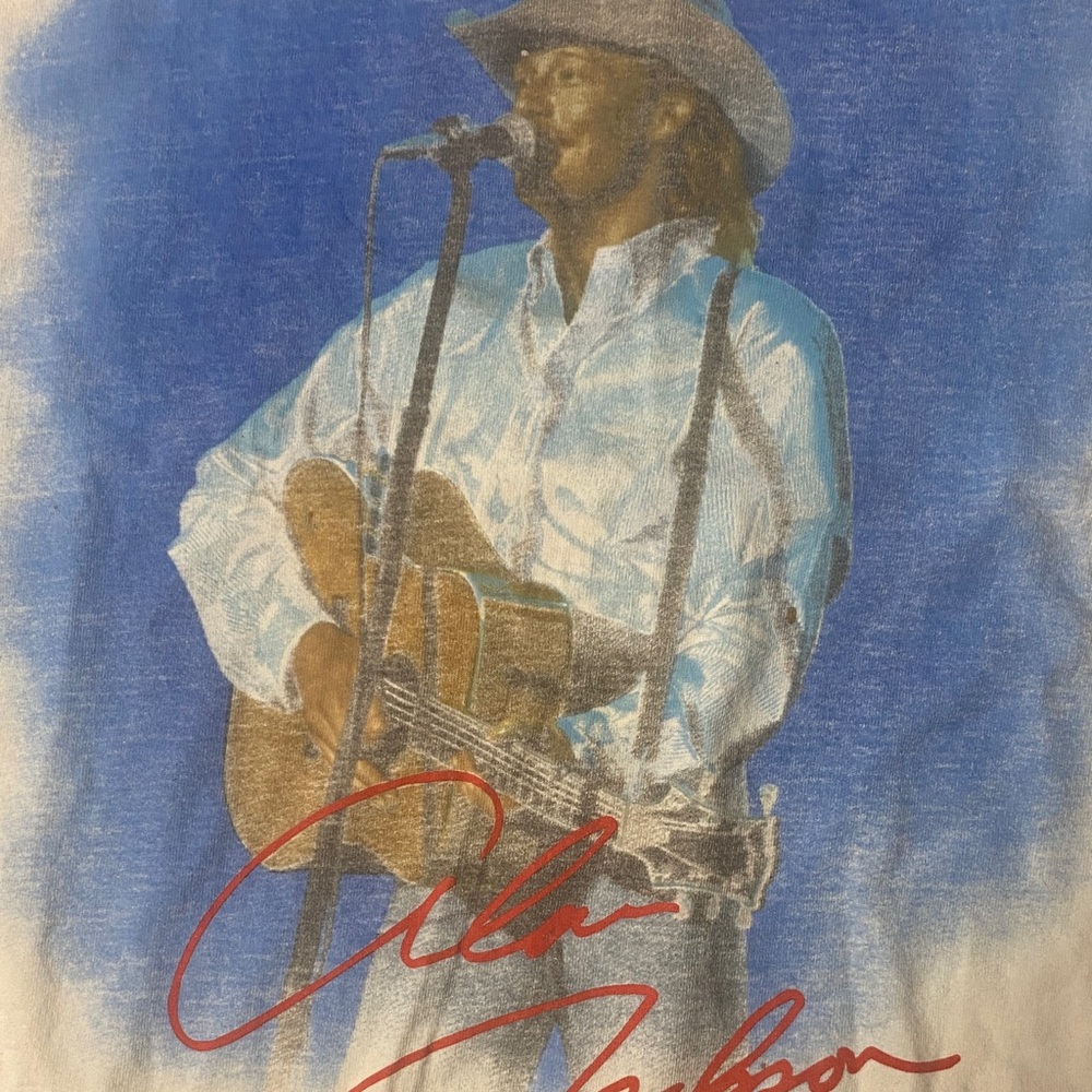 Vintage White Country Music Artist  T-Shirt - Alan Jackson 1996